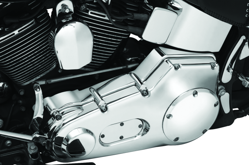 KUR8291-Kuryakyn Cast Inner Primary Cover 00-06 Softail Models Chrome-Engine Covers-Kuryakyn