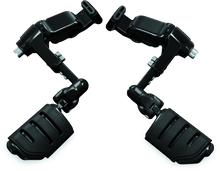 Load image into Gallery viewer, KUR3990-Kuryakyn Ergo III Adjustable Mount With Trident Dually ISO Pegs Gloss Black-Footpegs-Kuryakyn
