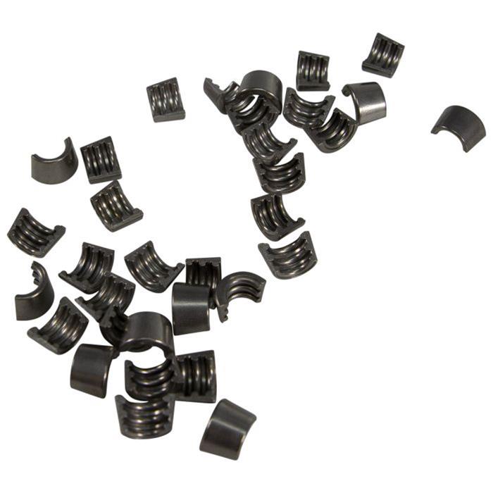 Valve Lock, Street, 8mm Stem Diameter, 7 Degree Lock Style, 3-Groove, Hardened Steel, Set of 16
