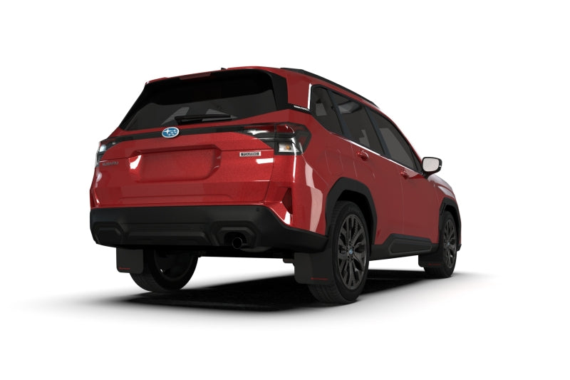 RALMF132-UR-BLK-GRY-Rally Armor 2025 Subaru Forester Black UR Mud Flap w/Grey Logo-Mud Flaps-Rally Armor