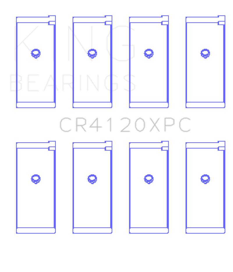 King 1992+ Mitsubishi 4G63/4G64 EVO I-IV (Size 0.25) Connecting Rod Bearing Set-Bearings-King Engine Bearings