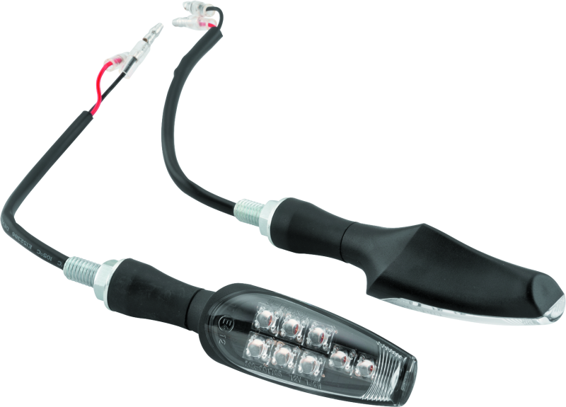 BKM266265-BikeMaster 8 Led Turnsignals Pair - Black-Sidemarkers & Indicators-Bike Master