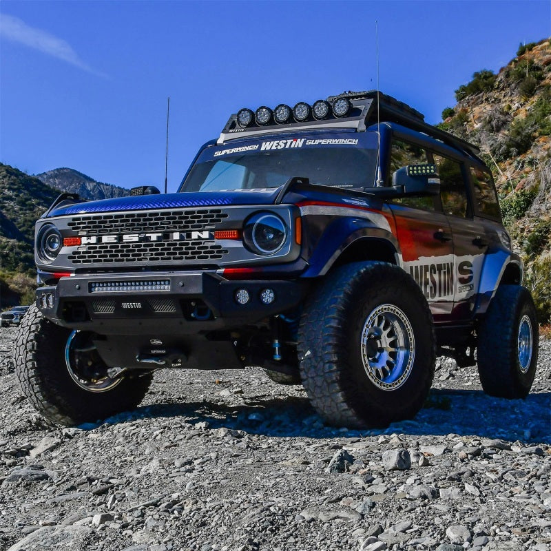 SUW2404185-Superwinch 21-24 Ford Bronco Hidden Winch Mount - Black-Grille Guards-Superwinch