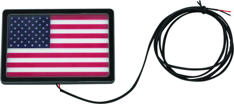 KUR2892-Kuryakyn Freedom Flag LED 4in X 6in Black-Brackets-Kuryakyn