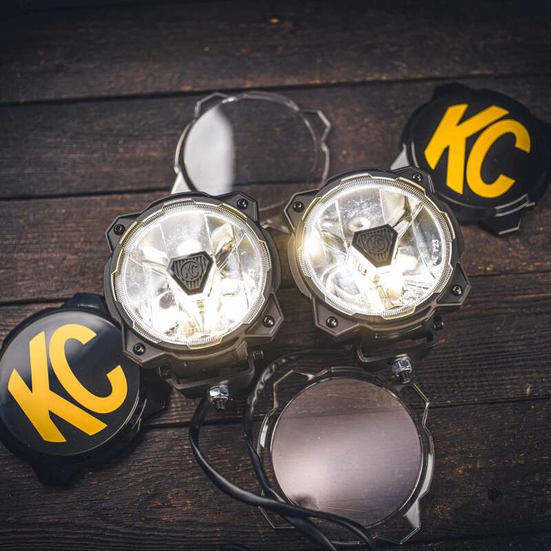 KCL91403-KC HiLiTES Gravity Titan LED 6in. - Pair Pack (Wide-40 Beam)-Light Bars & Cubes-KC HiLiTES