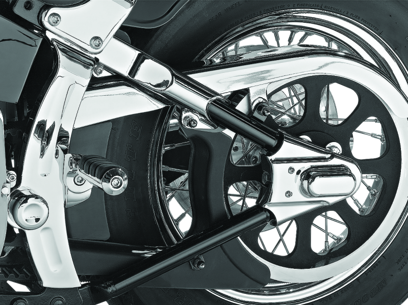 KUR7851-Kuryakyn Boomerang Frame Covers For 00-07 Softail Chrome-Frame Sliders-Kuryakyn