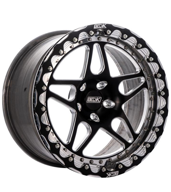 BLK15115114S3GTR-SBL-Belak 15x11 GTR Rear Wheel (OEM Small Brake Kit Req) / 5x114.3 BP / Series 3 Wheel- Single Beadlock-Wheels - Forged-Belak Wheels