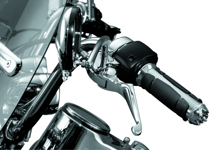 KUR1080-Kuryakyn Boss Blades With Adjustable Clutch 96-Up Cable Chrome-Levers-Kuryakyn