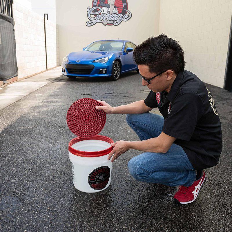 Chemical Guys Cyclone Dirt Trap Car Wash Bucket Insert - Red - Chemical Guys DIRTTRAP02