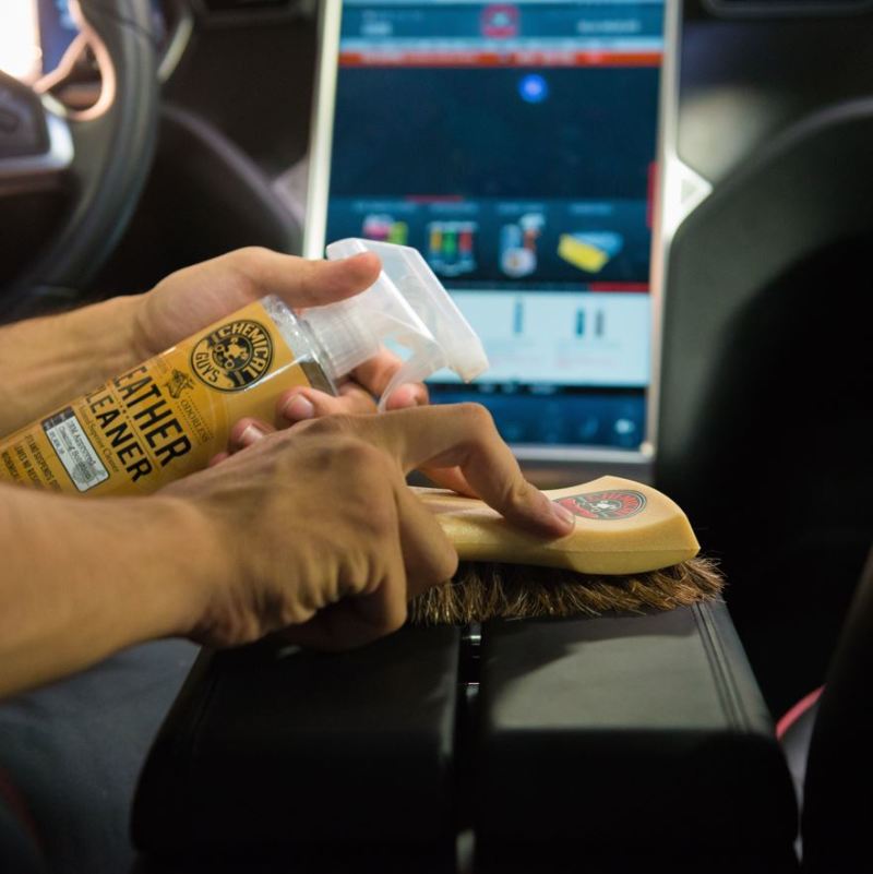 Chemical Guys Long Bristle Horse Hair Leather Cleaning Brush - Black Ops Auto Works