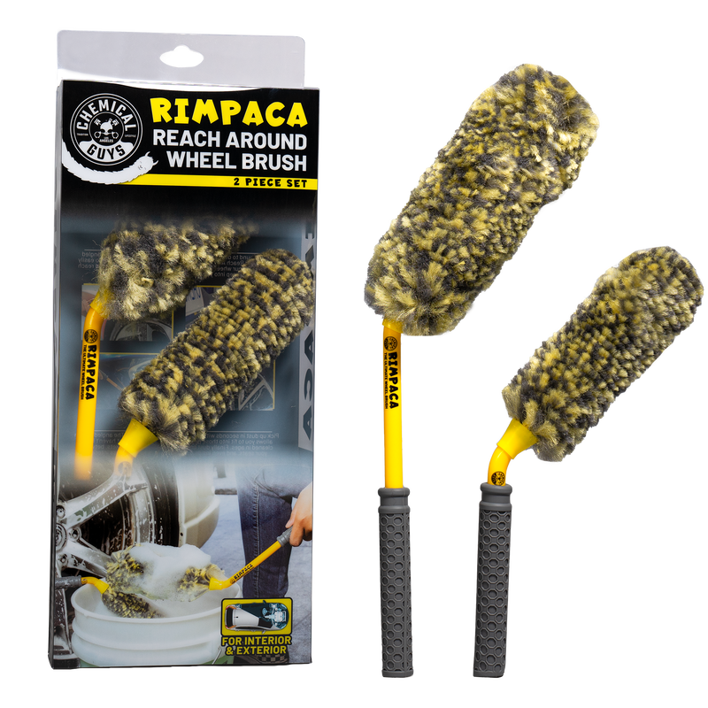 Chemical Guys Rimpaca Reach Around Ultimate Wheel Brush Set - 2 Pcs - Black Ops Auto Works