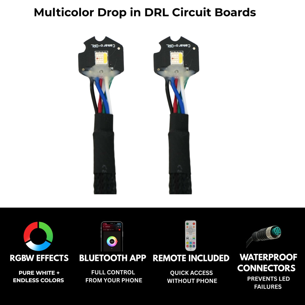 RGB Halo Kits Chevrolet Camaro RS/SS RGBW DRL Boards (2010-2013)