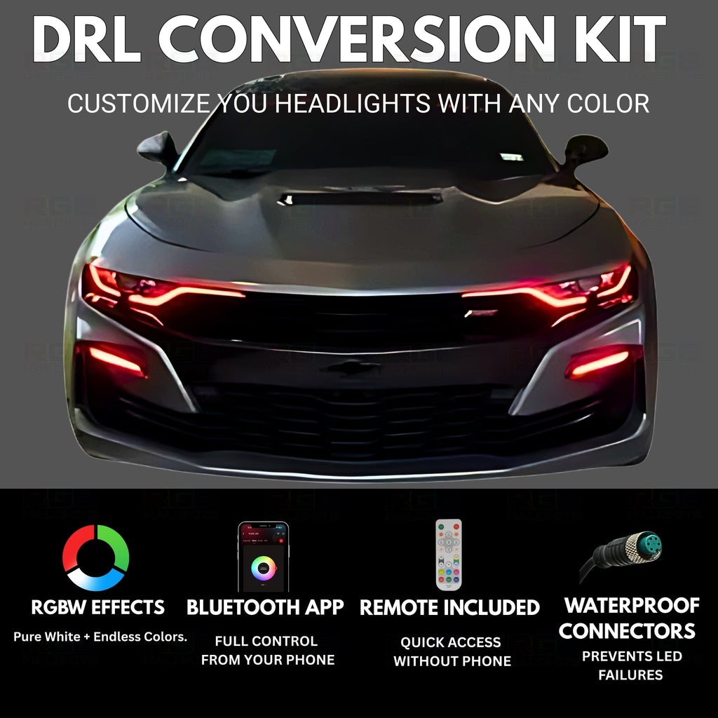 RGB Halo Kits Chevrolet Camaro RS/SS RGBWA DRL Boards (2019-2024)