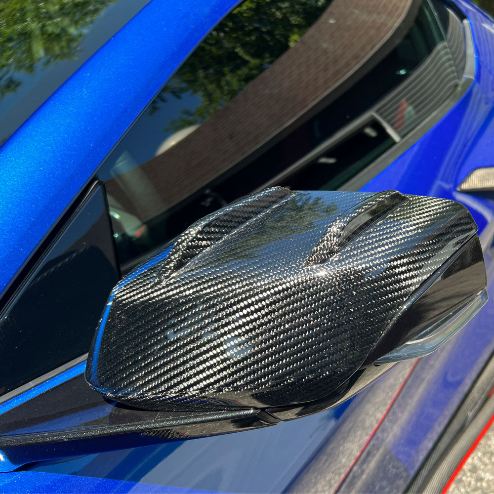 Carbon Fiber Mirror Caps C8 Corvette 2020-2023 - Black Ops Auto Works