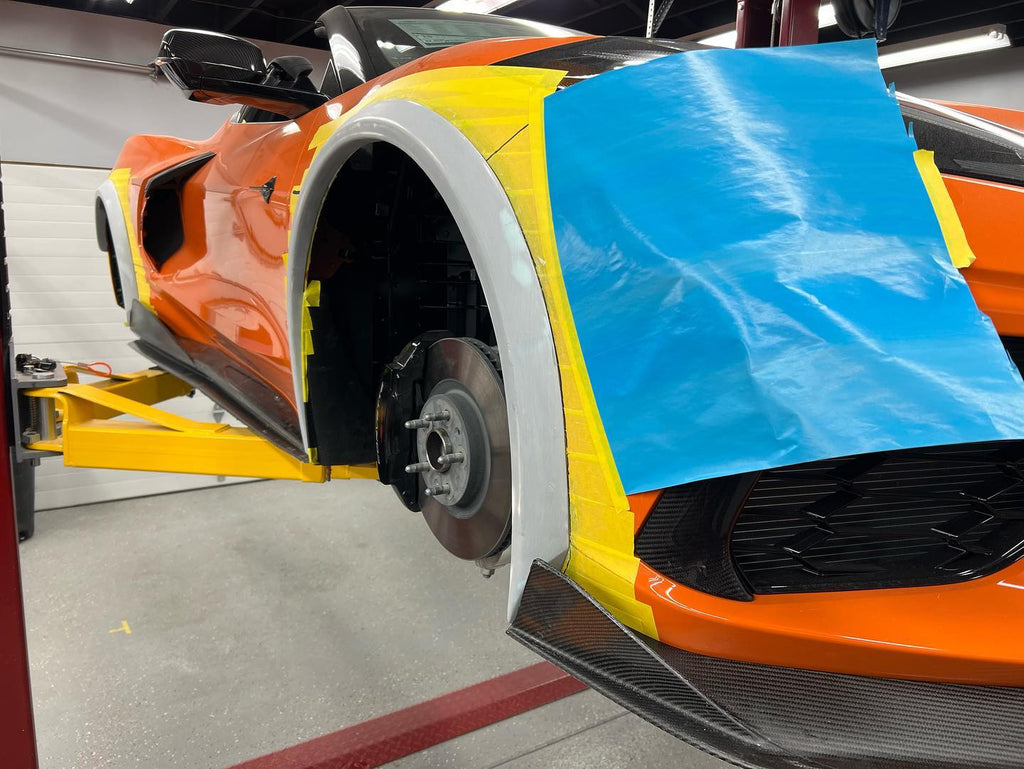 Front and Rear Fiberglass Fender Flares C8 Corvette 2020-2023 - Black Ops Auto Works