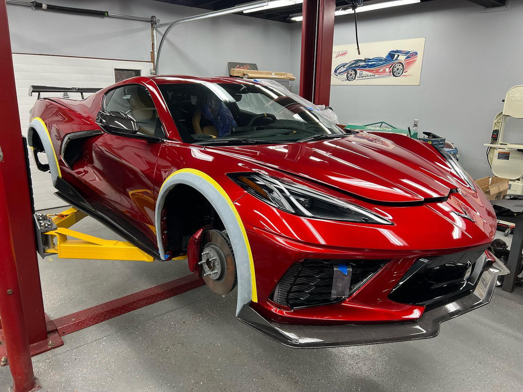 Front and Rear Fiberglass Fender Flares C8 Corvette 2020-2023 - Black Ops Auto Works