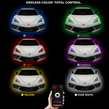 Load image into Gallery viewer, RGB Halo Kits Chevrolet Corvette C8 RGBW+A DRL Boards (2020-2025)