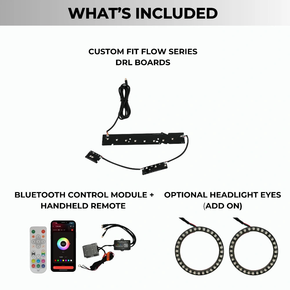 RGB Halo Kits Chevrolet Silverado Multicolor Flow Series DRL Boards (2016-2018)