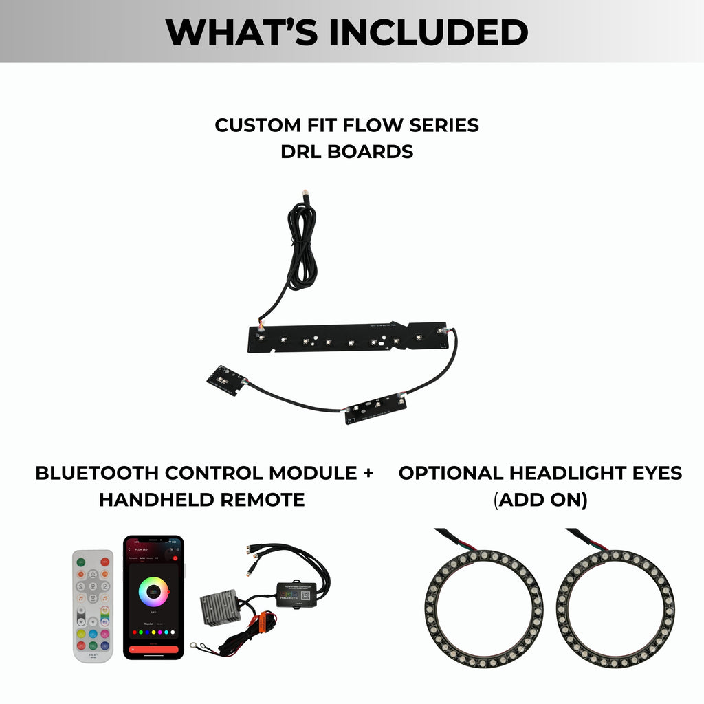 RGB Halo Kits Chevrolet Silverado Multicolor Flow Series DRL Boards (2016-2018)