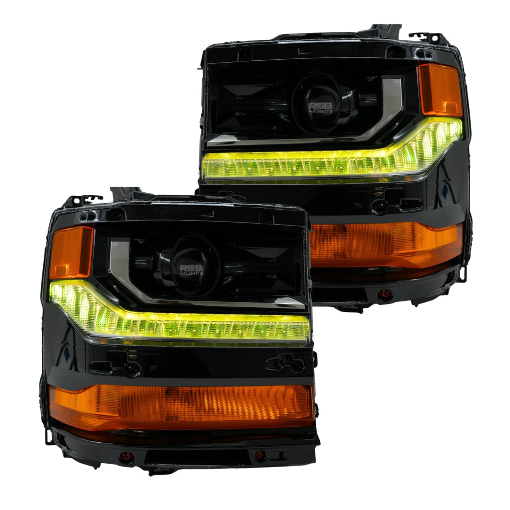 RGB Halo Kits Chevrolet Silverado Multicolor Flow Series DRL Boards (2016-2018)