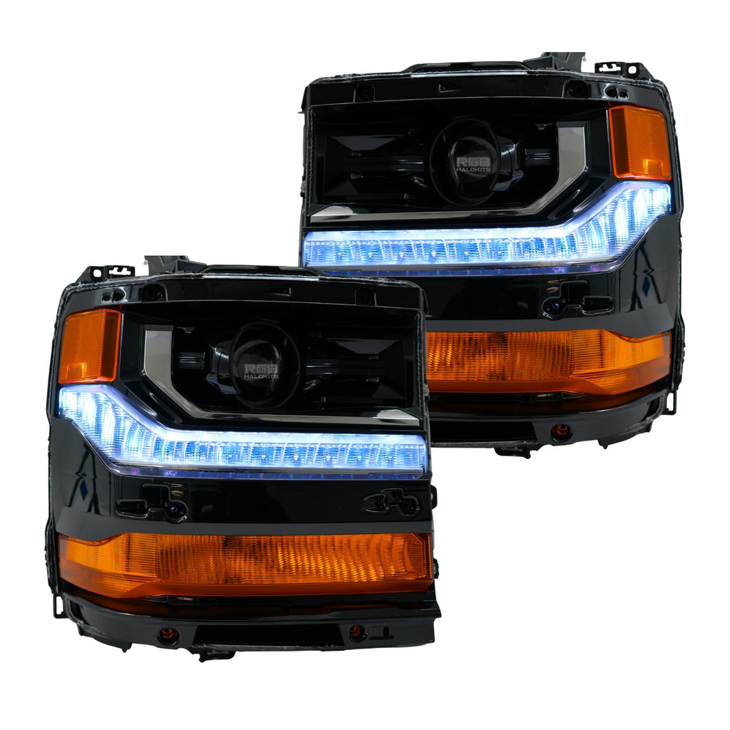 RGB Halo Kits Chevrolet Silverado Multicolor Flow Series DRL Boards (2016-2018)