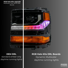Load image into Gallery viewer, RGB Halo Kits Chevrolet Silverado Multicolor Flow Series DRL Boards (2016-2018)