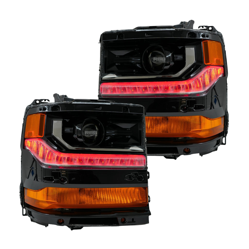 RGB Halo Kits Chevrolet Silverado Multicolor Flow Series DRL Boards (2016-2018)