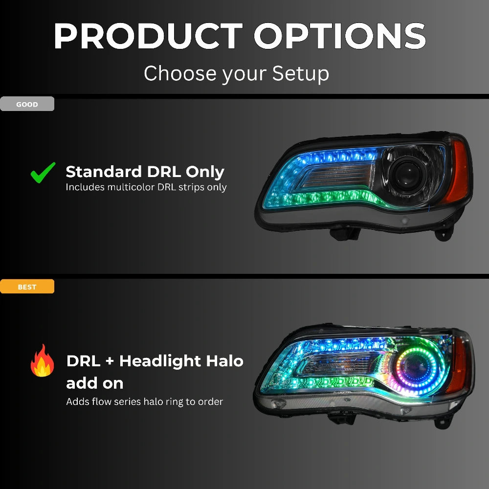 RGB Halo Kits Chrysler 300 Multicolor DRL Boards (2011-2023)