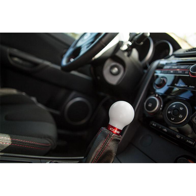 COBB Cobb 07-13 Mazdaspeed3 & 06-07 Mazdaspeed6 Shift Knob - White Knob w/Race Red Base