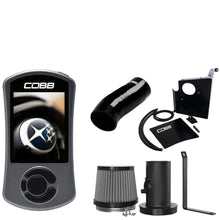 Load image into Gallery viewer, Cobb SF intake and airbox black installed in Subaru Impreza WRX engine bay
