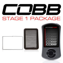 Load image into Gallery viewer, Cobb 652X01 Stage 1 Power Package kit including V3 Accessport and high-flow panel filter