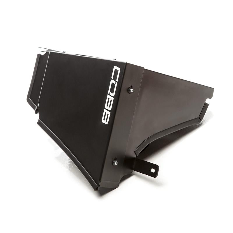 Close-up of Cobb heat shield Mustang EcoBoost intake