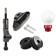 Load image into Gallery viewer, COBB Stage 1+ Factory Short Shifter Package White w/ Race Red full kit view