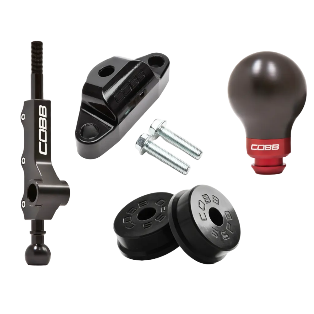 COBB Stage 1+ Wide Barrel Shifter Package Race Red full kit view