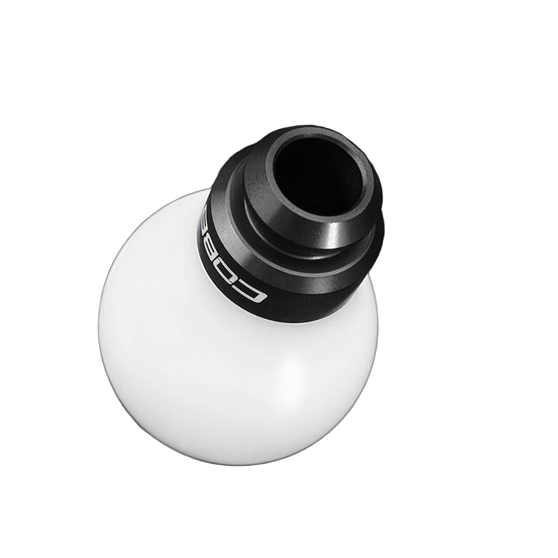 Cobb Subaru 5-Speed COBB Knob - White Knob w/ Stealth Black-COBB-COBB211350-W-BK
