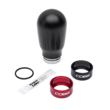 Load image into Gallery viewer, Cobb Subaru 6-Speed Tall Weighted COBB Shift Knob - Black (Incl. Both Red + Blk Collars)-COBB-COBB213370-BK