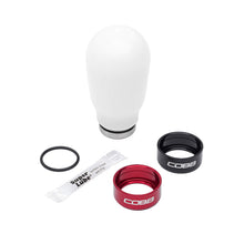 Load image into Gallery viewer, Cobb Subaru 6-Speed Tall Weighted COBB Shift Knob - White (Incl. Both Red + Blk Collars)-COBB-COBB213370-W