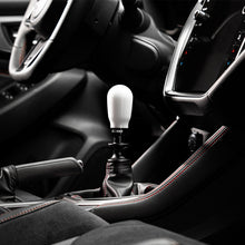 Load image into Gallery viewer, Cobb Subaru 6-Speed Tall Weighted COBB Shift Knob - White (Incl. Both Red + Blk Collars)-COBB-COBB213370-W