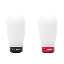 Load image into Gallery viewer, Cobb Subaru 6-Speed Tall Weighted COBB Shift Knob - White (Incl. Both Red + Blk Collars)-COBB-COBB213370-W