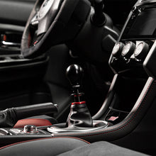 Load image into Gallery viewer, Cobb Subaru 6-Speed Weighted COBB Shift Knob - Black (Incl. Both Red + Blk Collars)-COBB-COBB213360-BK
