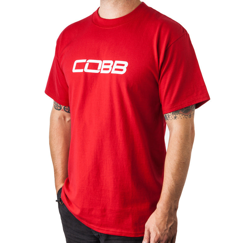Cobb Tuning Logo Mens T-Shirt (Red) - Large-COBB-COBBCO-REDCOBB-LG