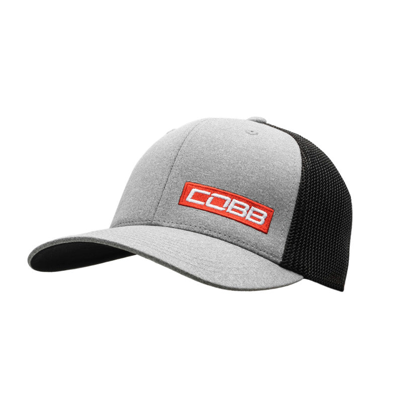 Cobb Tuning Mesh 2-Tone Stretch Cap - Heather/Black-COBB-COBBCO-CAP-GRAY-MESH