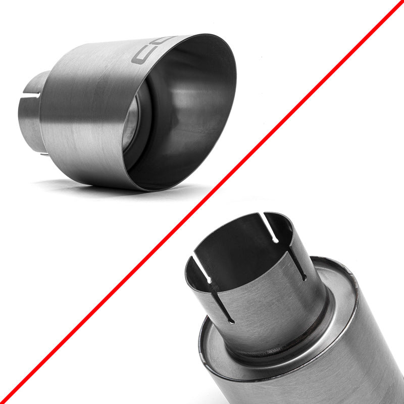 Cobb Volkswagen GTI MK7/MK7.5/MK8 Brushed Titanium Tip Kit COBB COBB5V2150-NB
