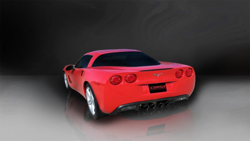 Corsa 05-08 Chevrolet Corvette C6 6.0L V8 Black Xtreme Axle-Back Exhaust - Black Ops Auto Works