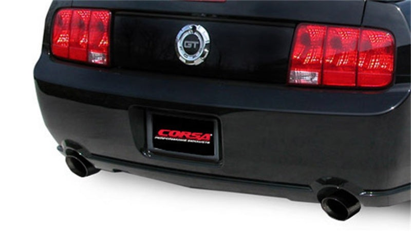 Corsa 05-10 Ford Mustang Shelby GT500 5.4L V8 Black Sport Axle-Back Exhaust - Black Ops Auto Works