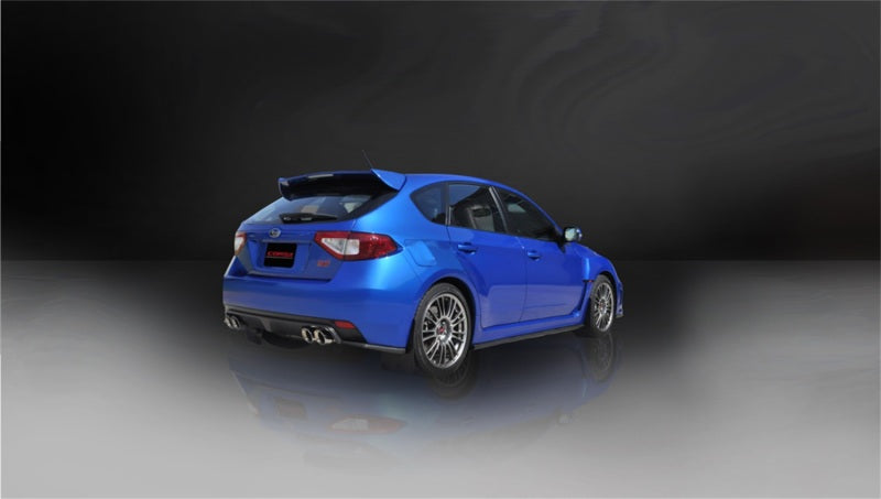 Corsa 08-13 Subaru Impreza Hatchback STI 2.5L Turbo Manual Polished Sport Cat-Back Exhaust - Black Ops Auto Works