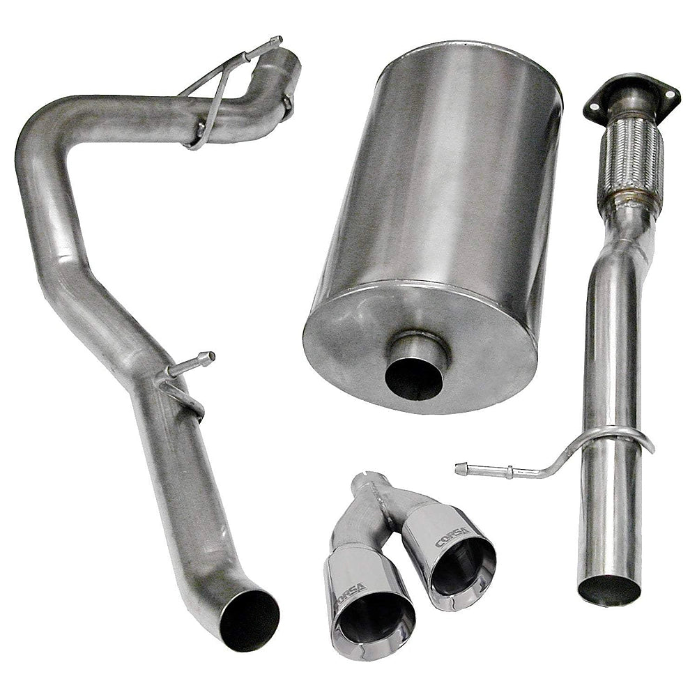 CORSA 14914 Sport Cat-Back Exhaust for 2009-2014 Chevy Suburban Avalanche GMC Yukon XL 5.3L - CORSA Performance 14914