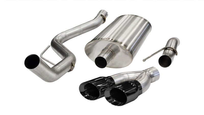 Corsa 11-13 Ford F-150 Raptor 6.2L V8 Black Sport Cat-Back Exhaust - Black Ops Auto Works