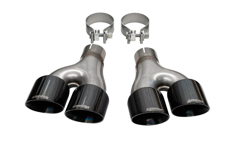 Corsa 11-21 Jeep Grand Cherokee Twin 2.5in Inlet / 4in Outlet Black PVD Pro-Series Tip Kit - Black Ops Auto Works