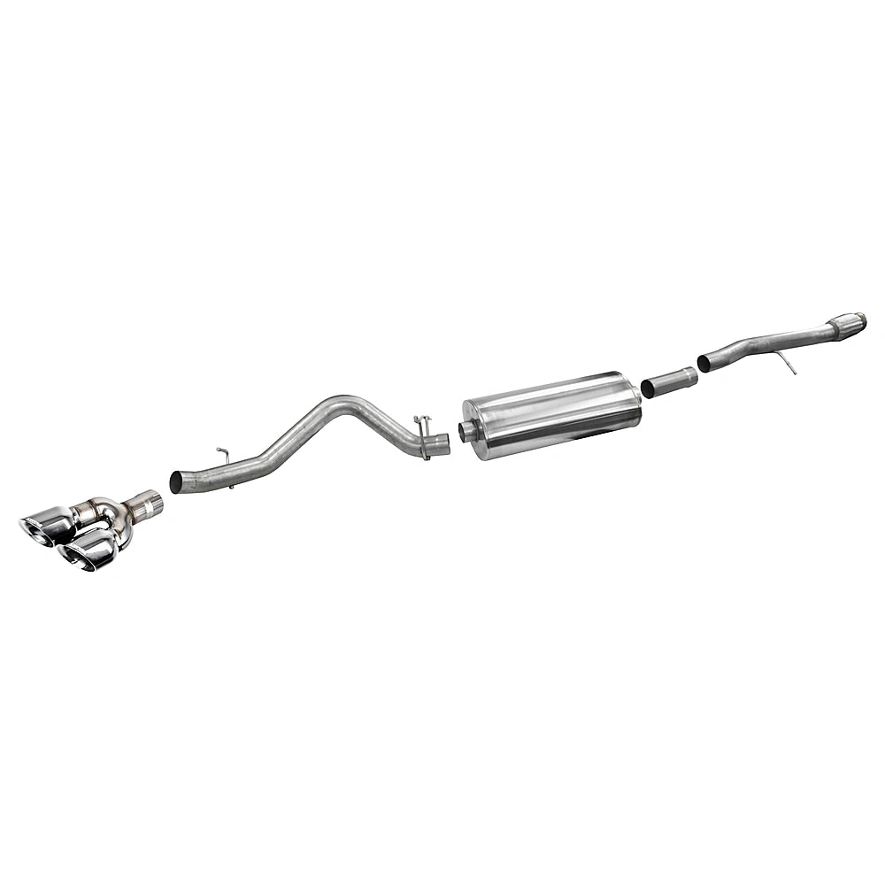 CORSA 14866 Sport Cat-Back Exhaust for 2014-2019 Silverado Sierra 1500 6.2L Denali - Polished - CORSA Performance 14866